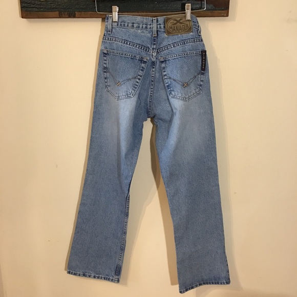 Vintage Manager High Waisted Light Wash Straight Leg Jeans Size 26 - Picture 8 of 14